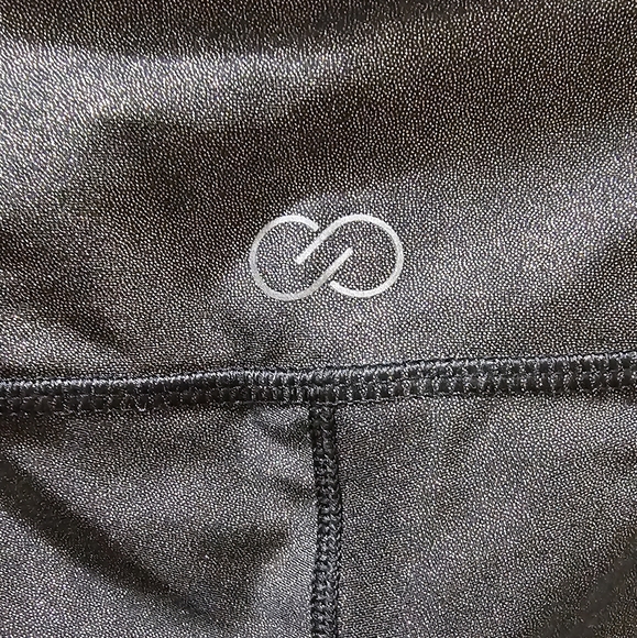 Calia Womens Metallic Gray Dark Pewter 7/8 Leggings Size Large NWOT - Picture 2 of 9